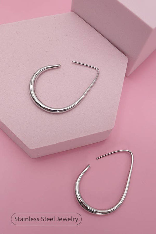 Silver Hoops