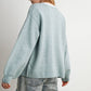 Knot Front Long Sleeve V-Neck Cardigan - BMC7914: TAUPE / S