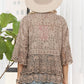 LET3907- BELL SLEEVE LACE TOP: KHAKI / S/M-M/L(3-3)