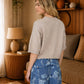 EXPOSED SEAM DROP SHOULDER SHORT SLEEVE PULLOVER : CHOCOLATE BROWN