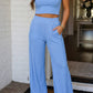 LAS Ribbed Tank Top and Sweatpants Set (S-XL): Yellow / Missy / XL