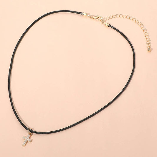 Black Cross Necklace