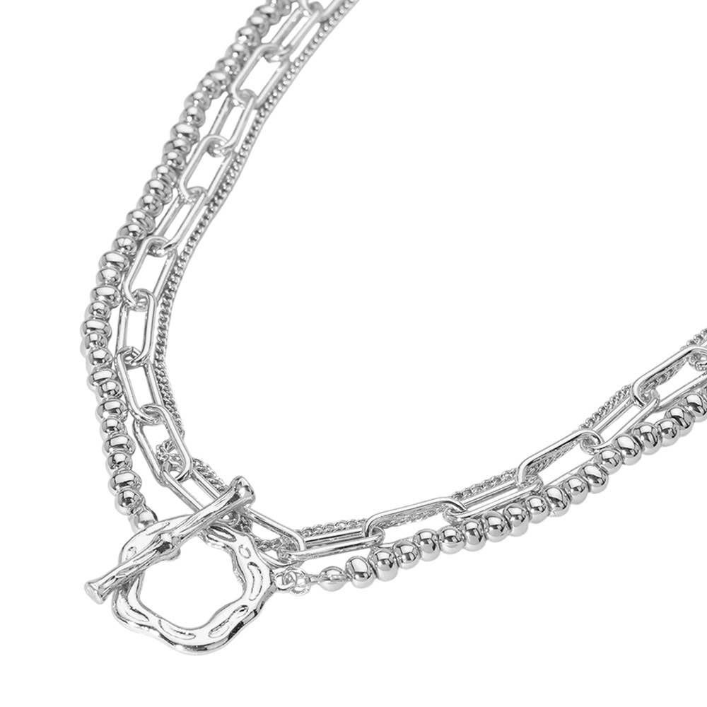 Silver Toggle Necklace