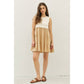 Cream & Latte Ruffled Bow Dress