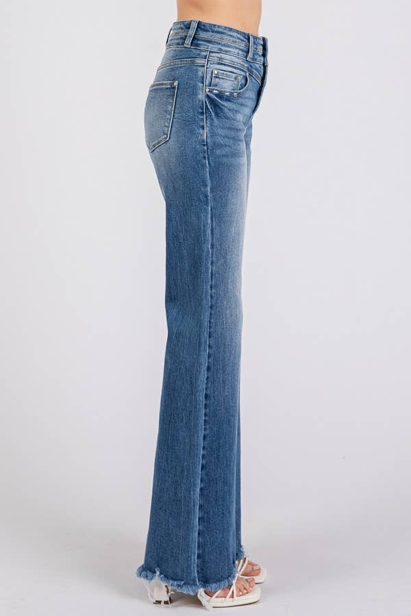 High Rise Stretch Wide Flare