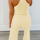 LAS Ribbed Tank Top and Sweatpants Set (S-XL): Yellow / Missy / XL