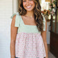 LAS Floral Printed Knot Straps Babydoll Tank Top (S-XL): Green / Missy / XL