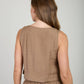 Mocha Button Down Top
