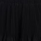 Black Pleated High-Waist Shorts
