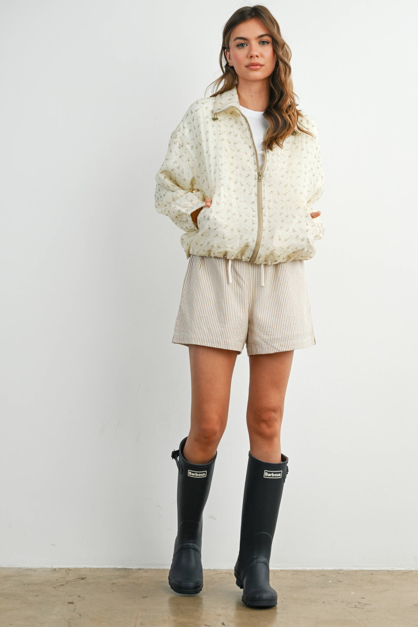 Floral Zip-Up Jacket