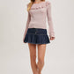 Rose Ruffled Sweater