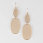 Gold Oval Drop Earrings