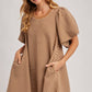 Latte Puff Striped Dress