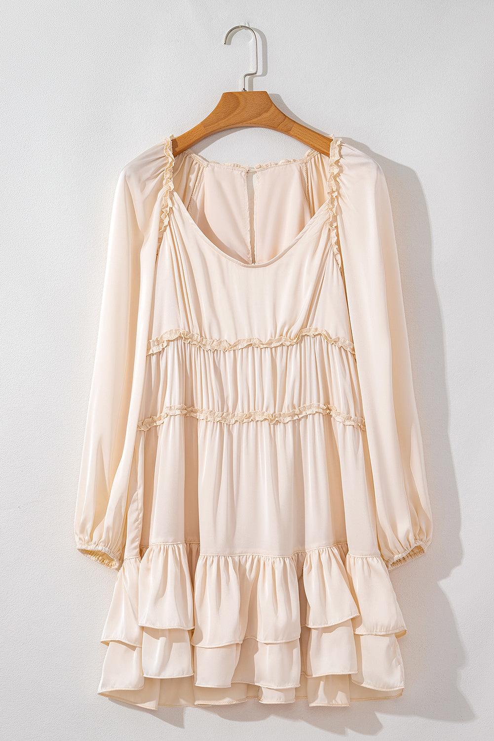 Apricot Tiered Mini Dress