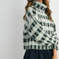 Fall Check Turtleneck Sweater - BMW7532: TAUPE MULTI / S
