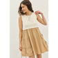 Cream & Latte Ruffled Bow Dress