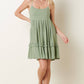 Sage Linen Pintuck Dress