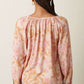 Pink Flower Print Blouse
