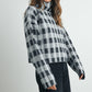 Fall Check Turtleneck Sweater - BMW7532: TAUPE MULTI / M