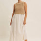 Latte Chunky Sweater Midi Dress