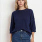 EXPOSED SEAM DROP SHOULDER SHORT SLEEVE PULLOVER : CHOCOLATE BROWN
