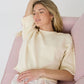 EXPOSED SEAM DROP SHOULDER SHORT SLEEVE PULLOVER : CHOCOLATE BROWN