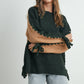 Crew Neck Long Sleeve Pullover Sweater - BMW7587: TAUPE MULTI / L