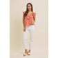 Terracotta Ruffle Blouse