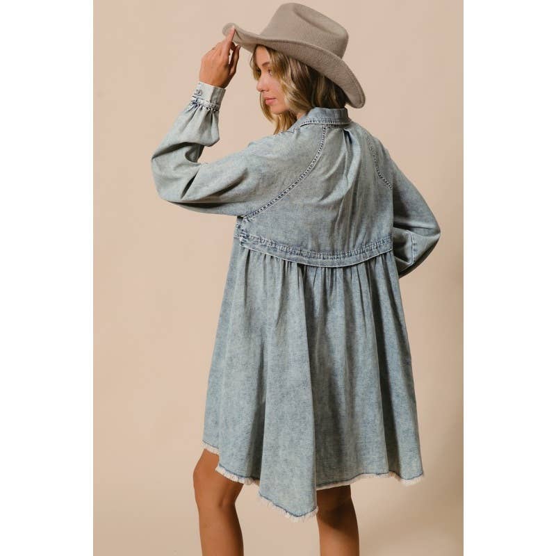 Light Denim Button Down Dress