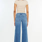 MID RISE WIDE LEG JEANS-KC70100MD: MED DARK / 11/29
