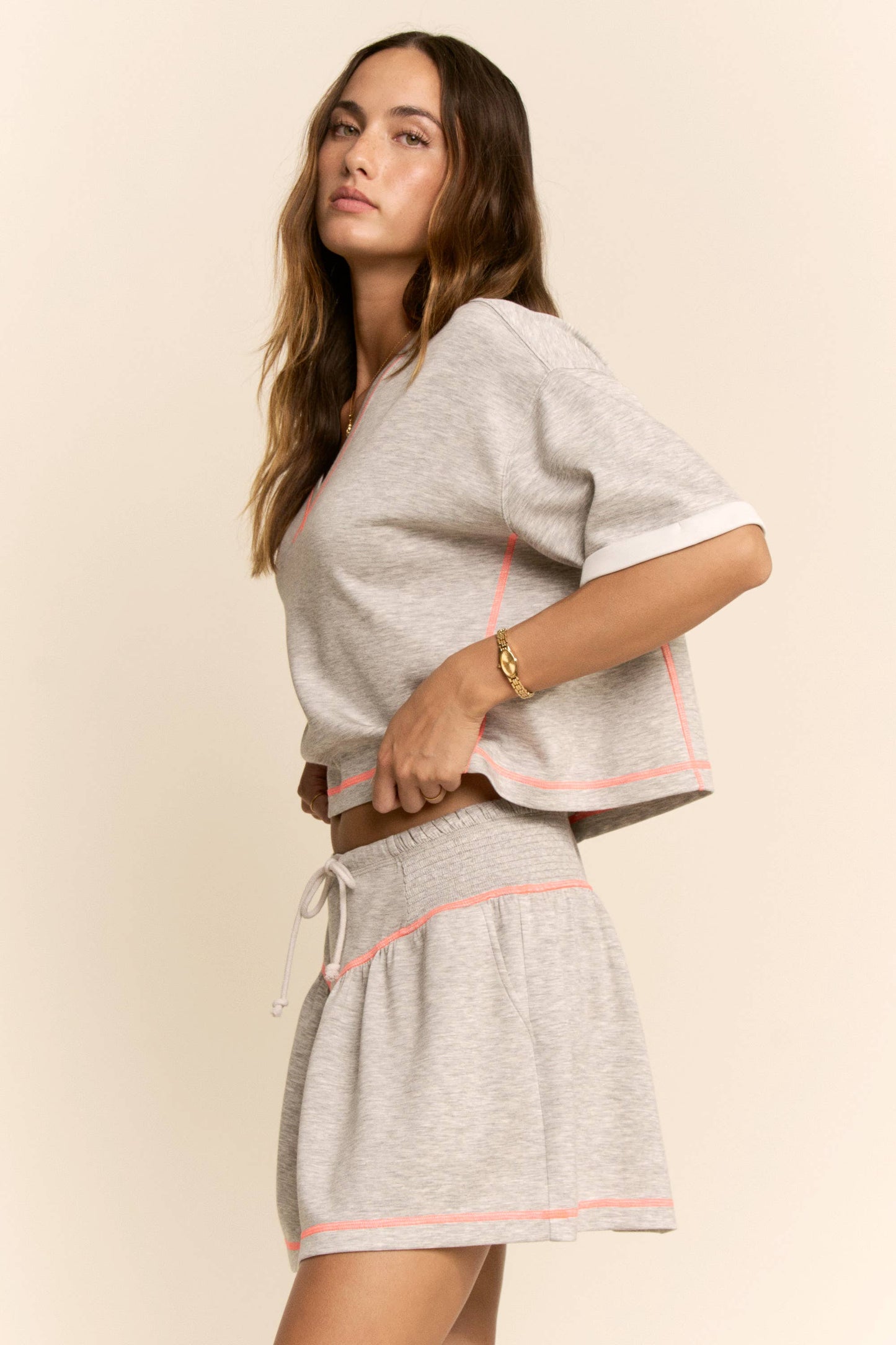 Heather Grey Skort Set