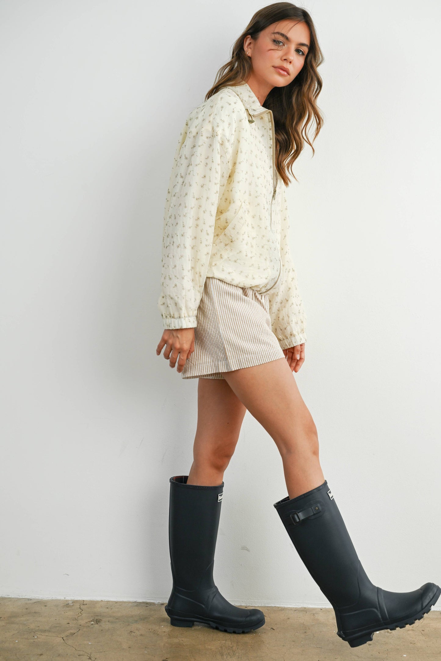 Floral Zip-Up Jacket