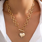 Hammered Heart Toggle Necklace