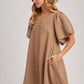 Latte Puff Striped Dress