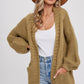 Olive Chunky Cardigan