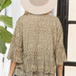 LET3907- BELL SLEEVE LACE TOP: KHAKI / S/M-M/L(3-3)