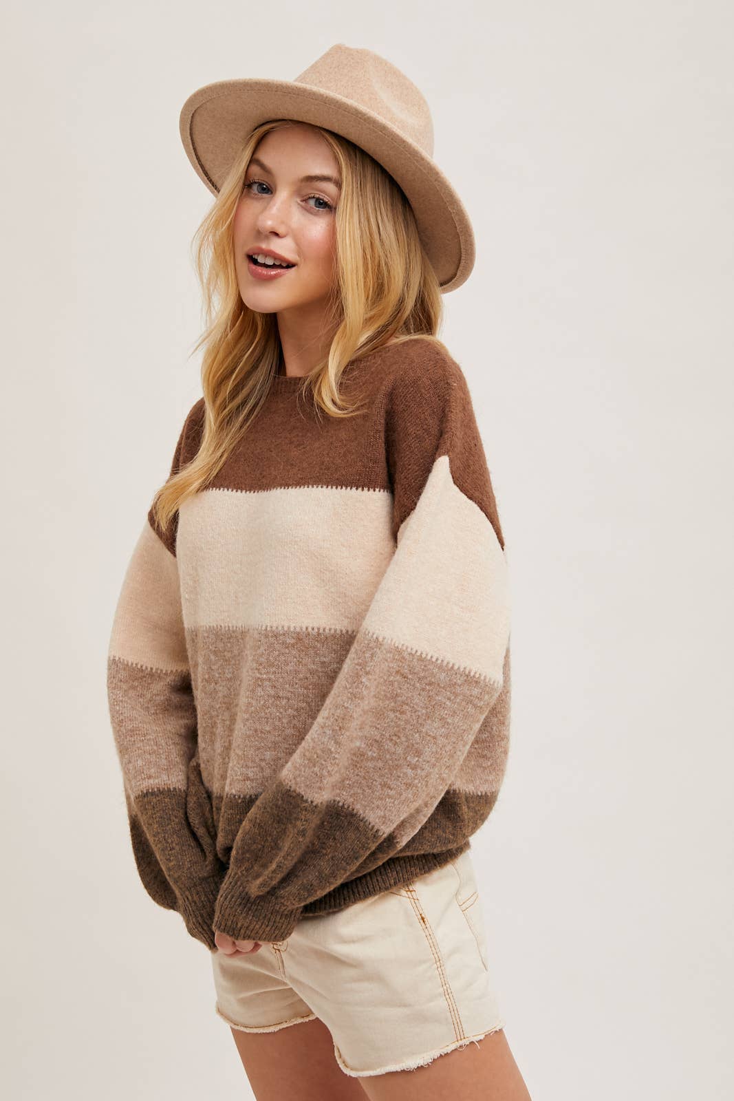 Mocha Colorblock Sweater
