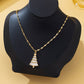 Christmas Tree Baguette Crystal Necklace | 80N93293: GOLD