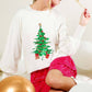 Christmas Tree Sequin Accent Knitted Sweater VT81484G: PINK / L