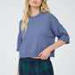 EXPOSED SEAM DROP SHOULDER SHORT SLEEVE PULLOVER : CHOCOLATE BROWN