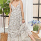 Ivory Blue V Neck Dress
