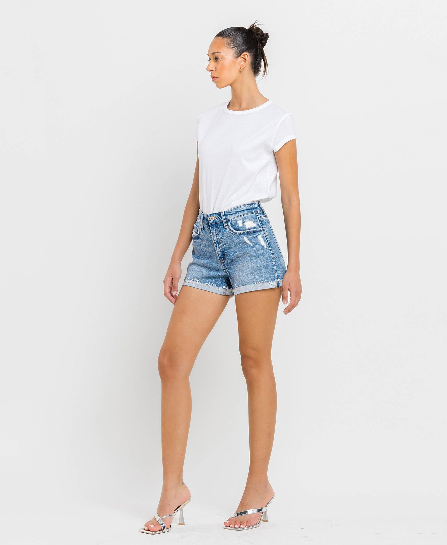 High Rise A Line Shorts