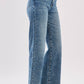 High Rise Slim Wide Jeans