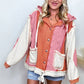 Coral Quilted Hooded Jacket