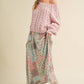 Mint Pink Patchwork Skirt