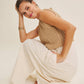 Latte Chunky Sweater Midi Dress
