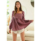 Violet Eyelet Top