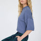 EXPOSED SEAM DROP SHOULDER SHORT SLEEVE PULLOVER : CHOCOLATE BROWN