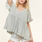 Sage Button Down Blouse