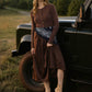 Dark Brown Midi Dress